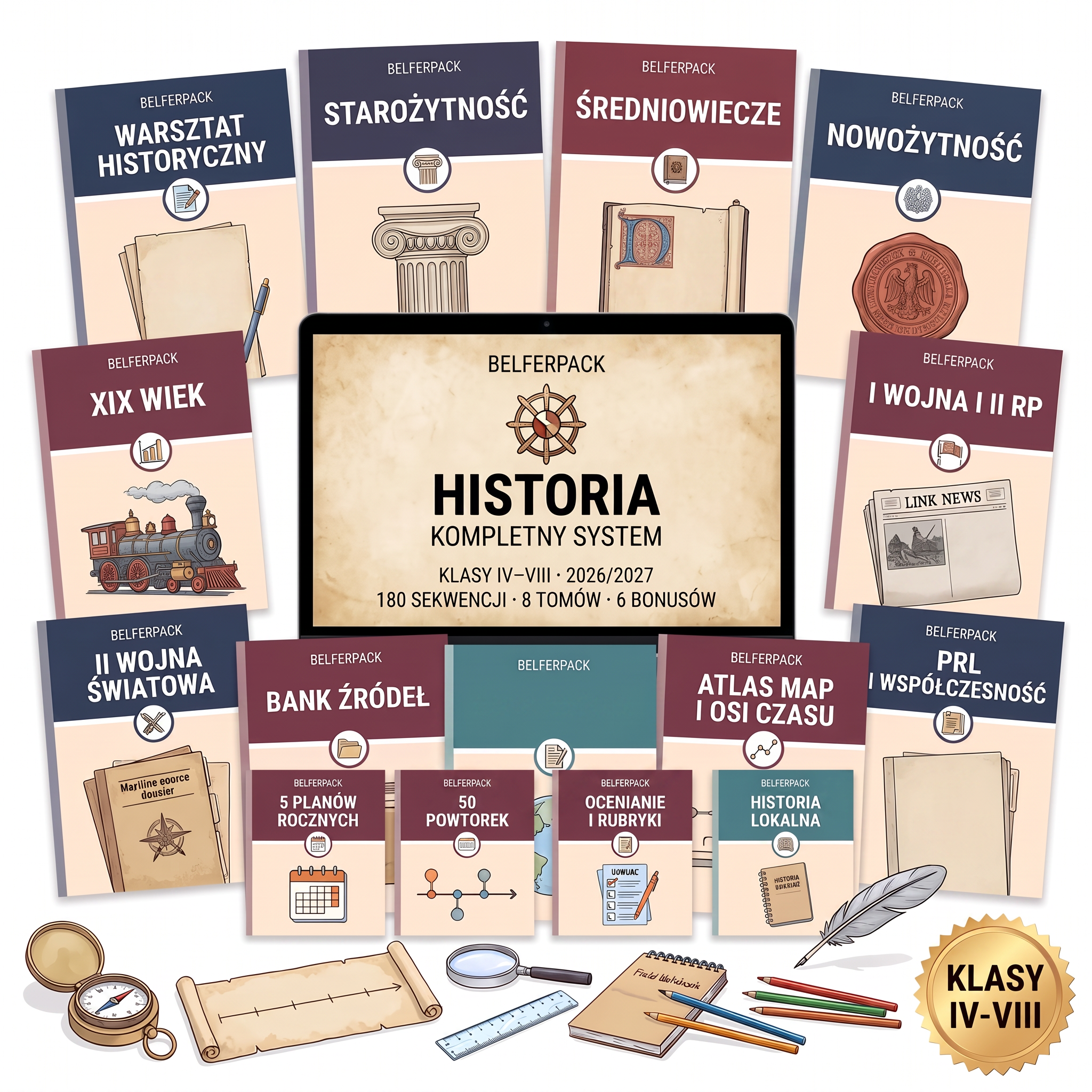 BelferPack Historia: 180 sekwencji dla klas IV–VIII